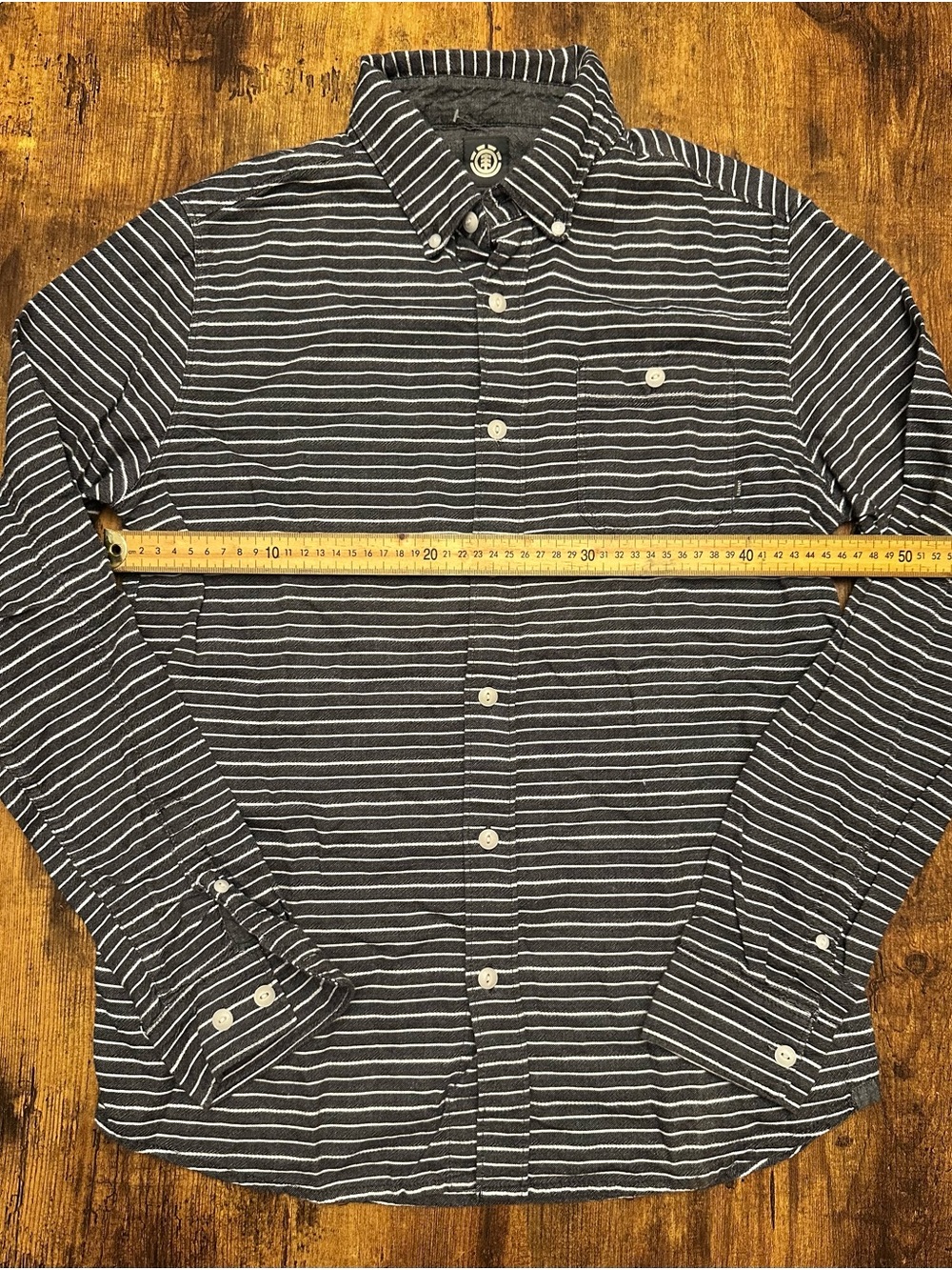 Element Men's Navy & White Striped Button-Down Shirt